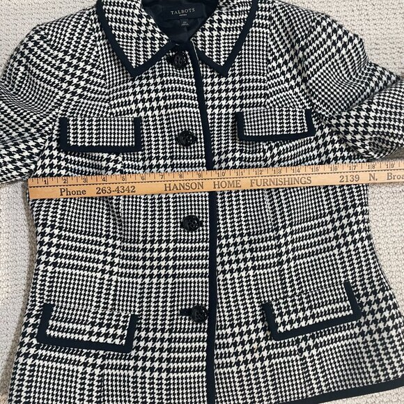 Talbots Blazer Classic Houndstooth Sophisticated Professional Office 10p Career - Picture 9 of 9